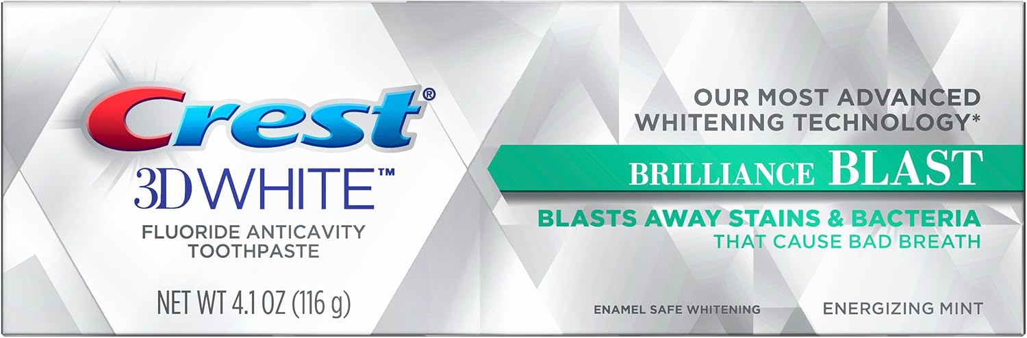 Crest 3D White Brilliance Blast Sensitive Toothpaste, Energizing Mint 116 g